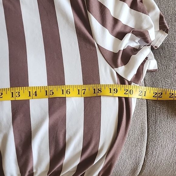 Levaca striped stretchy midi belted dress Size XL - Picture 8 of 11